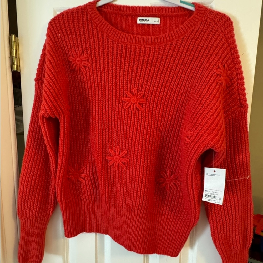 NWT Orangish Reddish Sweater